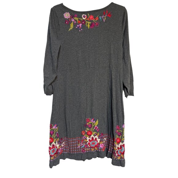 Joy Love Light L Embroidered Floral Tunic Dress - Picture 5 of 6